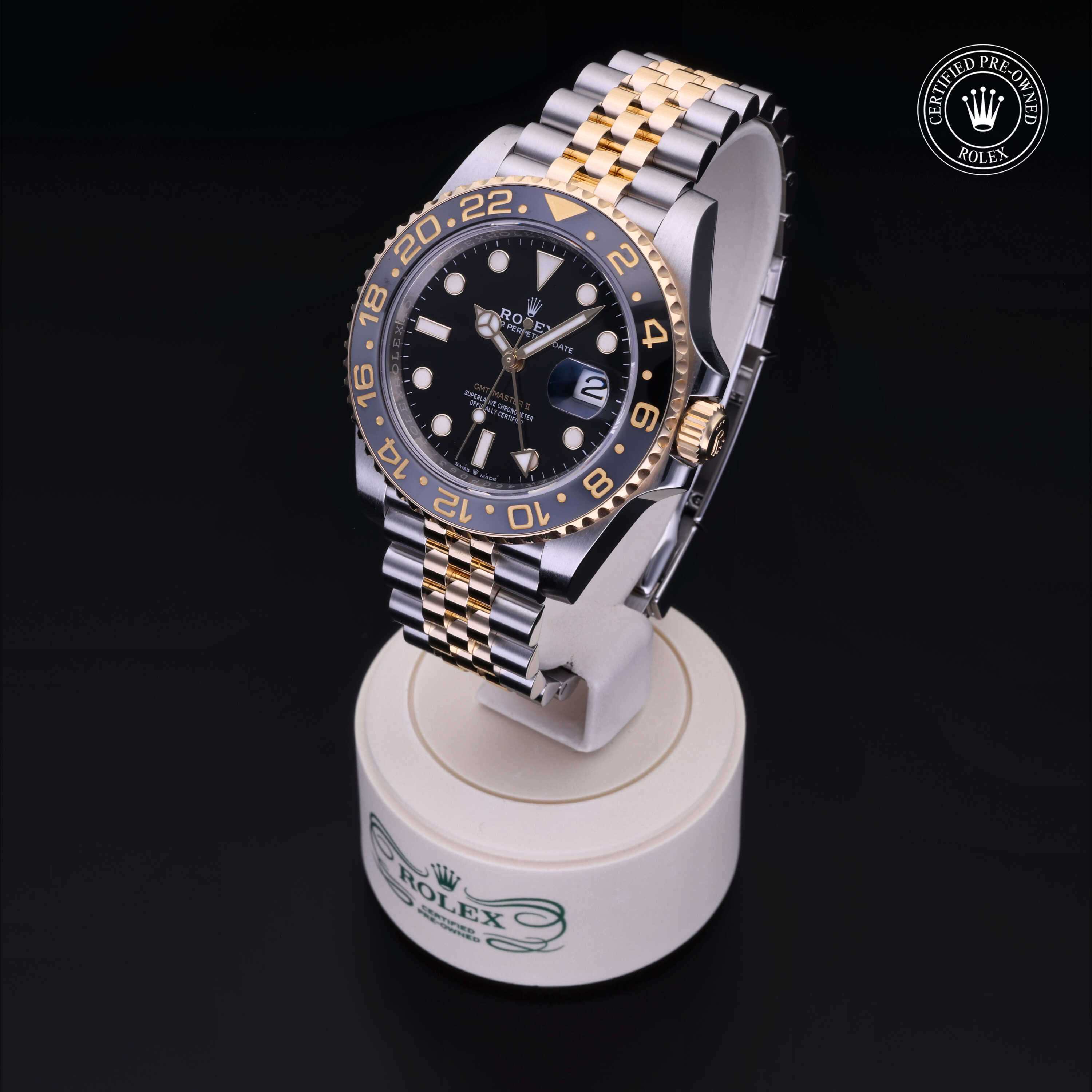 Rolex GMT-Master II in Rolesor 18 Carat Yellow M126713GRNR-0001 at Alson Jewelers