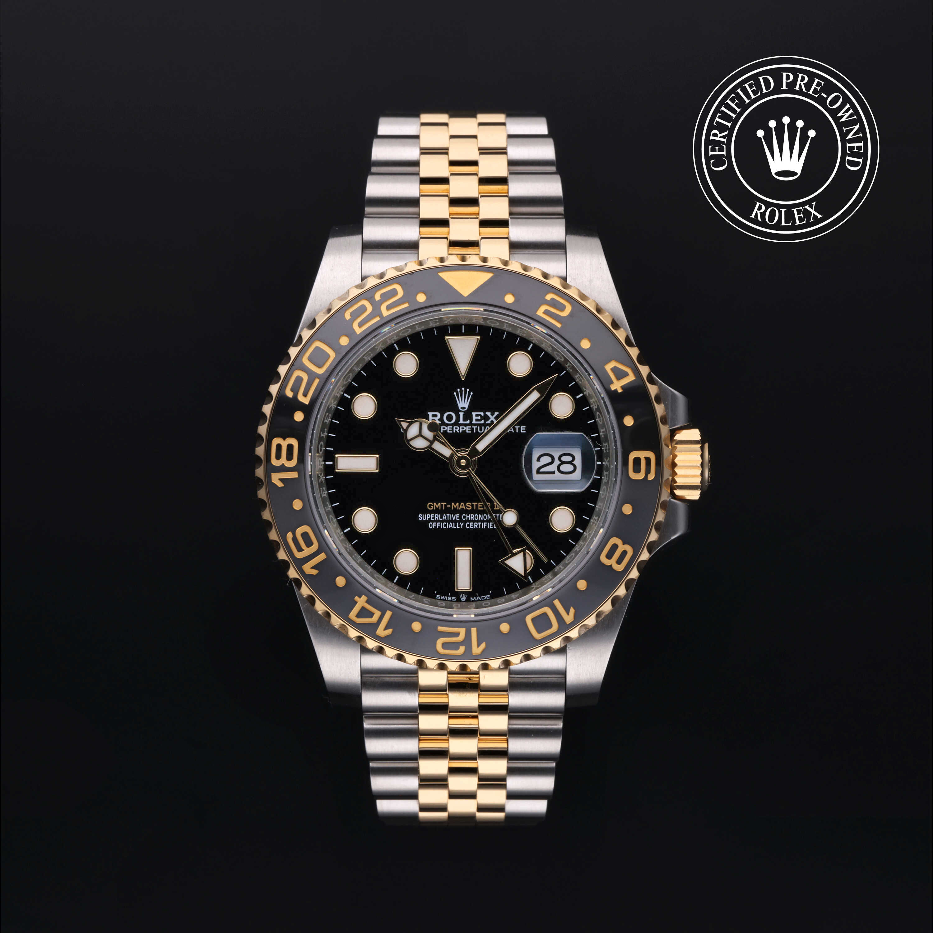 Rolex GMT-Master II in Rolesor 18 Carat Yellow M126713GRNR-0001 at Alson Jewelers