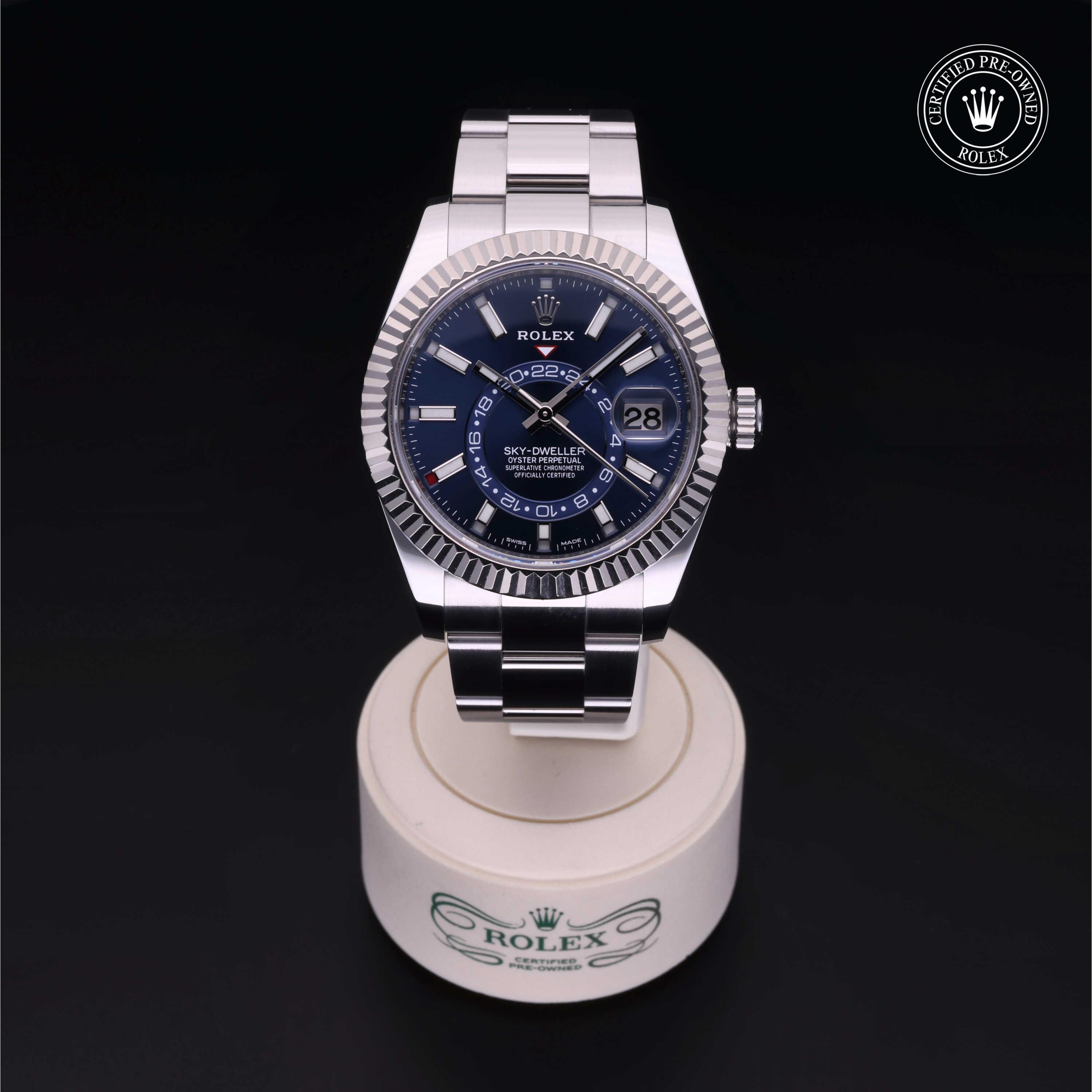 Rolex Sky-Dweller in Rolesor 18 Carat White M326934-0003 at Alson Jewelers