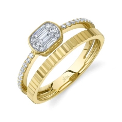 Shy Creation 14K Yellow Gold Diamond Ring