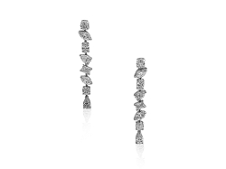 Alson Signature Collection 14K White Gold Diamond Dangle Earrings