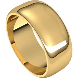 Alson Signature Collection Men's 14K Yellow Gold 8MM High Polish Band