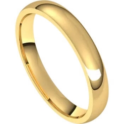 Alson Signature Collection Men's 14K Yellow Gold 3MM Light Comfort Fit Band