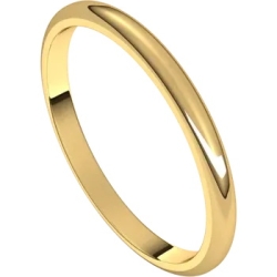 Alson Signature Collection 18K Yellow Gold 2MM Half Round Band, Size 7