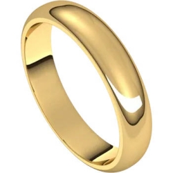 Alson Signature Collection 14K Yellow Gold 4MM Half Round Band