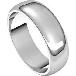 Alson Signature Collection 14K White Gold 6MM High Polish Band