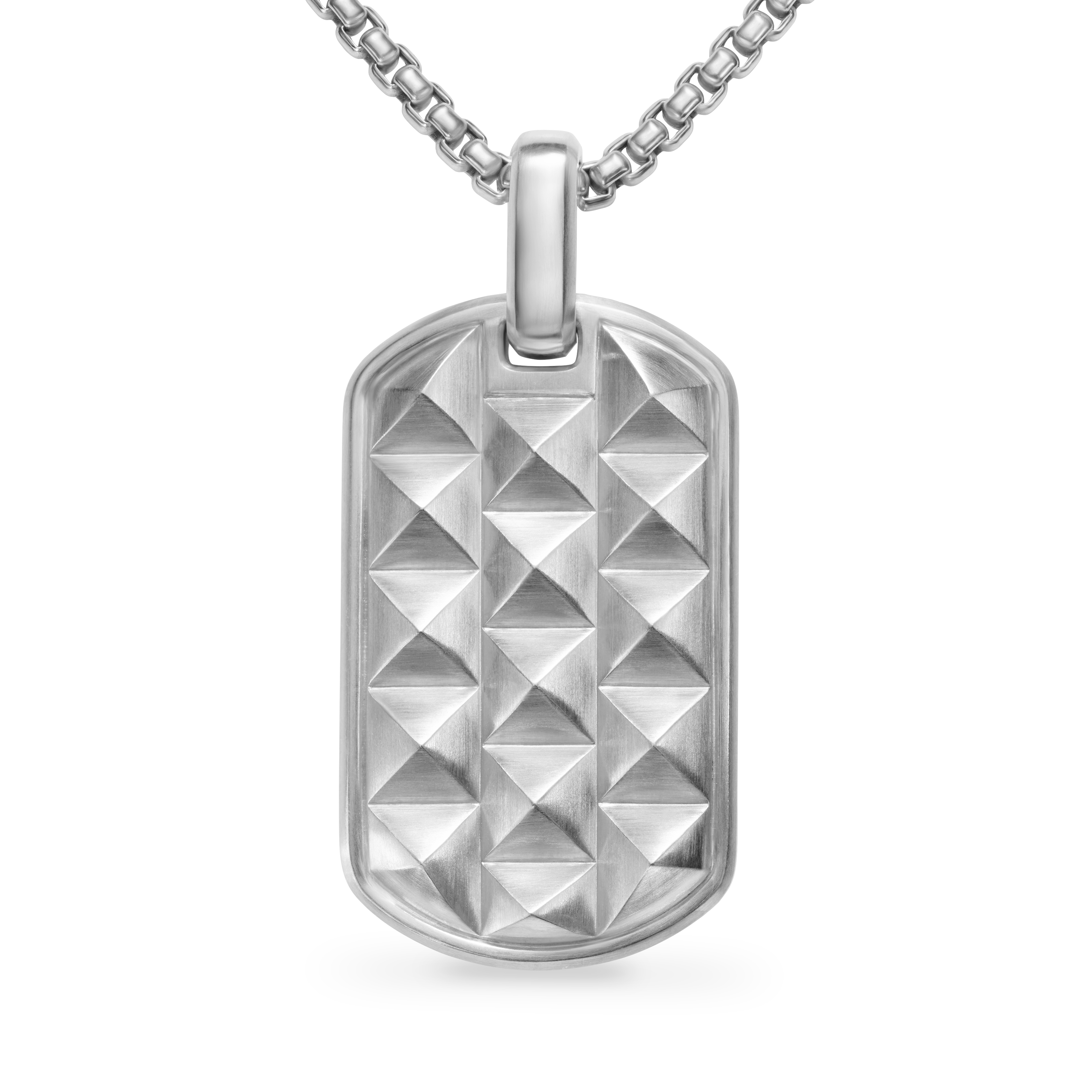 Pyramid Tag in Sterling Silver, 35mm Pyramid Tag in Sterling Silver, 35mm