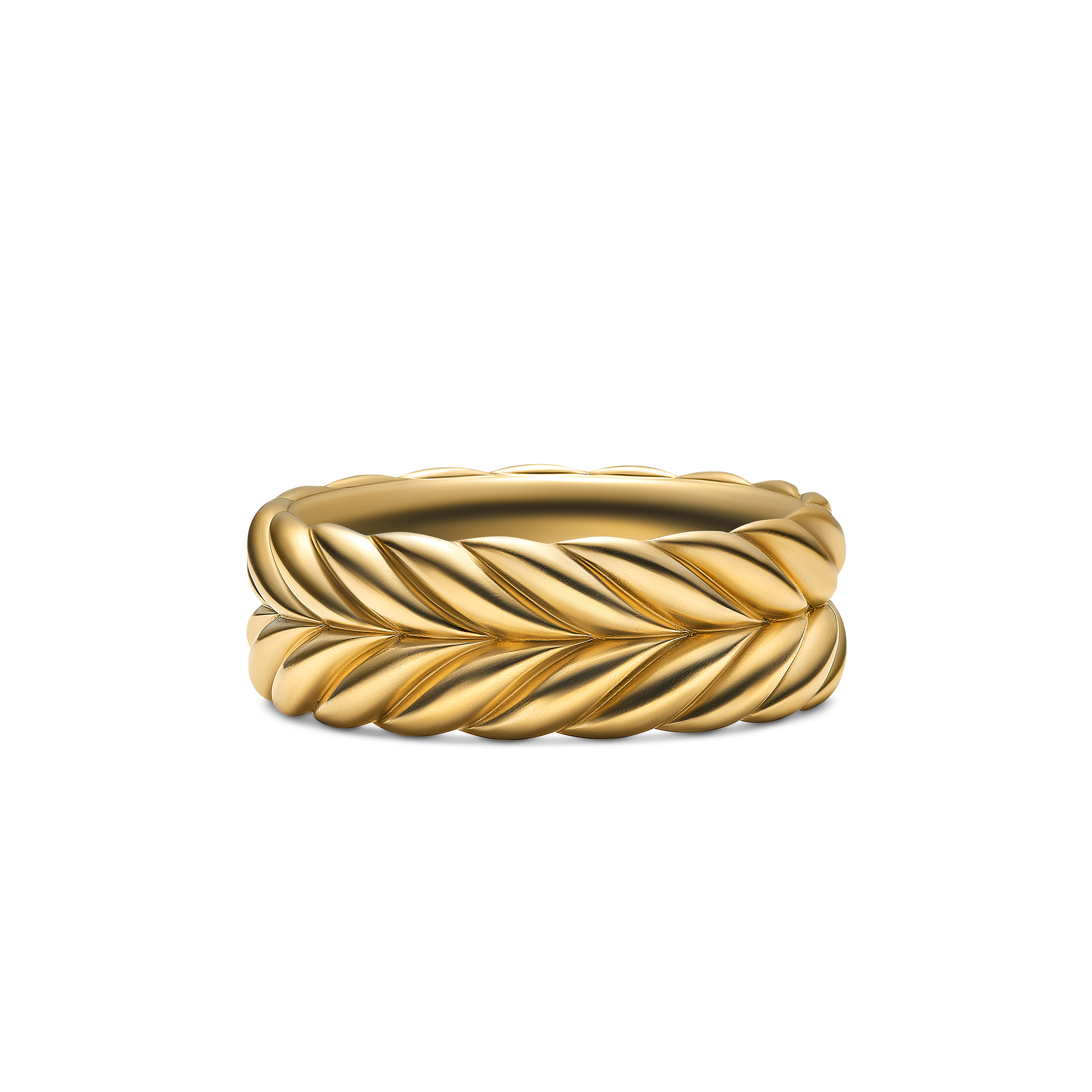 8.5mm Chevron Band Ring in 18k Gold 8.5mm Chevron Band Ring in 18k Gold