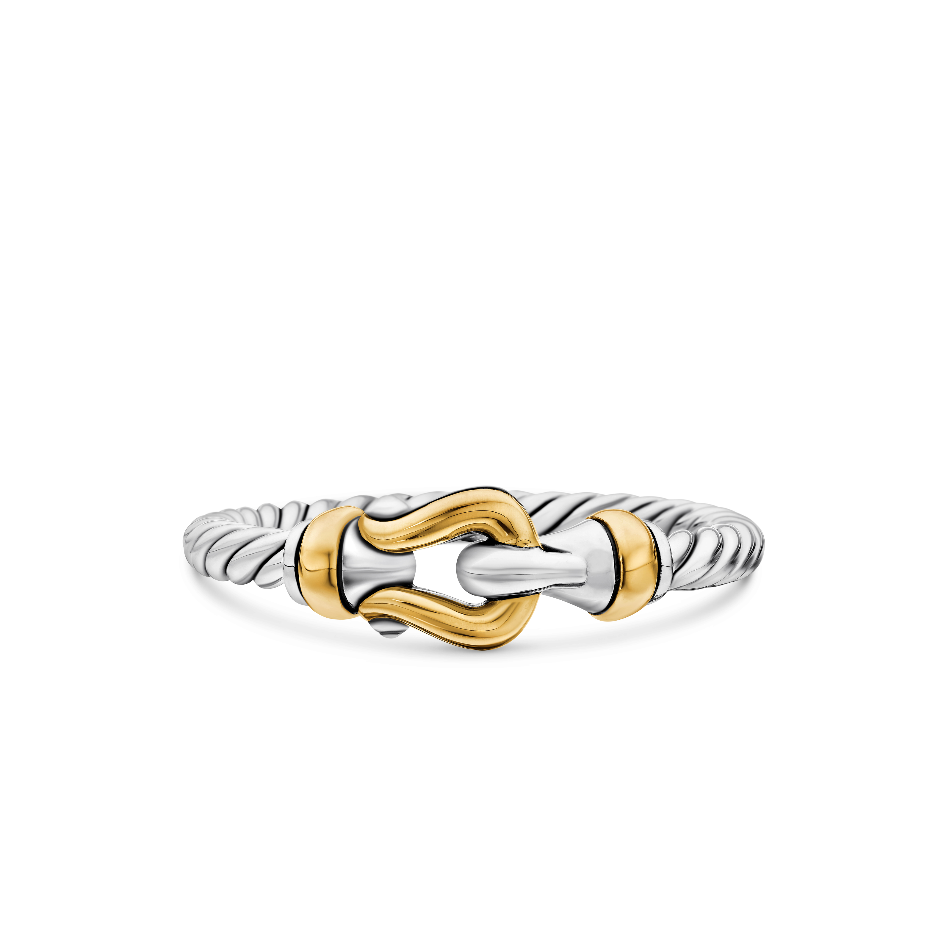 Petite Buckle Ring in Sterling Silver with 18K Yellow Gold, 2mm Petite Buckle Ring in Sterling Silver with 18K Yellow Gold, 2mm