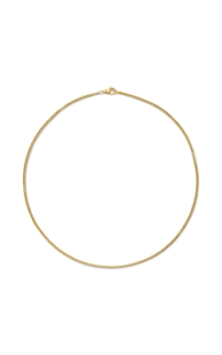 Box Chain Necklace in Brushed 18K Yellow Gold, 2.7mm thumbnail 3