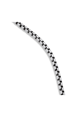 Men's Small Box Chain Necklace in Sterling Silver thumbnail 2