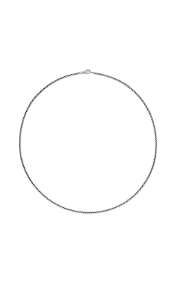 Men's Small Box Chain Necklace in Sterling Silver thumbnail 3